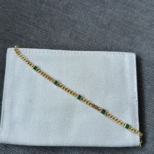 Emerald Crystal Baguette Bracelet NEW